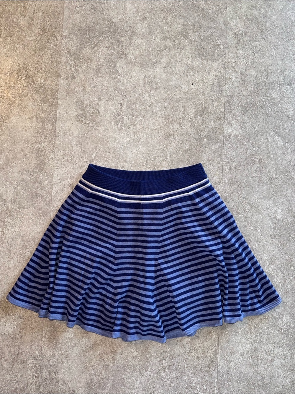 Free People Montecito Striped Skort Blue Navy Knit A-Line Size Medium
